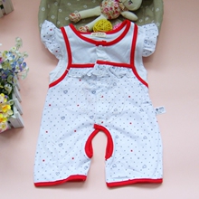 哈咪奇12夏款 全棉夏日女孩开裆哈衣 爬服 连身衣 22260120