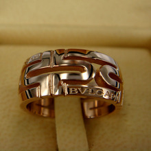 Envío gratis Bvlgari Bvlgari 18 quilates de oro rosa de nuevo a la hondonada en forma de anillo