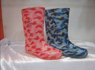  迪士尼米奇妮儿童雨鞋防滑时尚水晶男女大童雨鞋雨靴宝宝水鞋包邮