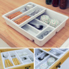 韩国进口抽屉收纳盒厨房筷子，餐具多层分隔式，整理橱柜工具置物盒