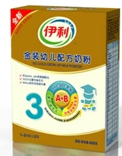  伊利奶粉 伊利金装A+B幼儿奶粉 3段400克 伊利金装奶粉