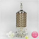 水晶家居装饰品摆件 复古装饰罐工艺品<em>摆设</em>【