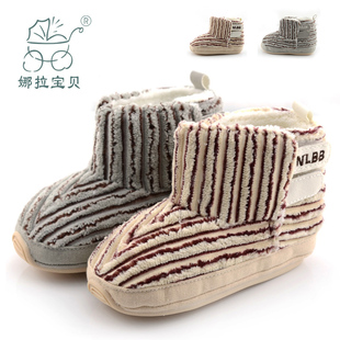  意大利娜拉宝贝婴儿步前鞋宝宝鞋冬款加绒棉鞋防滑鞋 NB2015