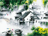 ZY特价DIY数字油画手绘【梦里水乡 江南水乡】40*50|60*80装饰画