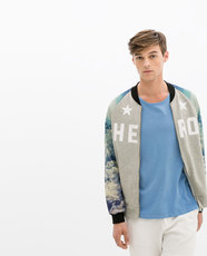 Толстовка zara 专柜正品折扣代购 0722/450 14年新款男印花运动衫 fiftieths