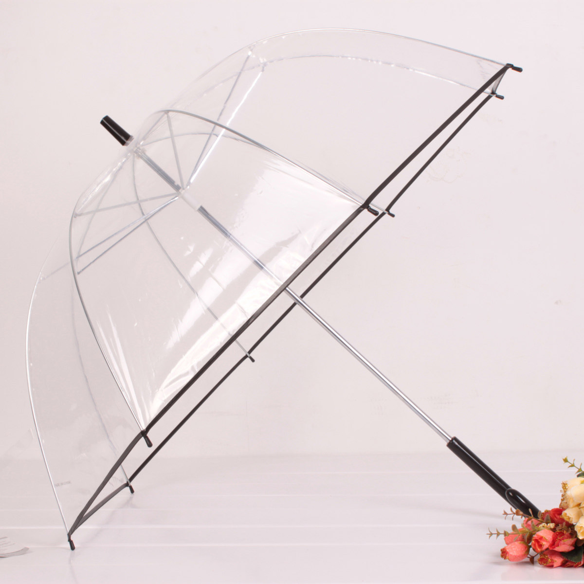 <em>绯闻女孩</em> 优质<em>透明伞</em> 公主伞 蘑菇伞 撞色包边 