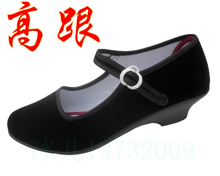 女式黑布鞋工作鞋老北京女红布鞋民族舞高跟女鞋秧歌舞广场舞蹈鞋|ruв категории движение/йога/фитнес/фанаты товаров, танец/аэробика/гимнастика, современный танец, современные танцевальные туфли - от Buy2taobao.com для оказания профессиональной услуги покупки агента Taobao