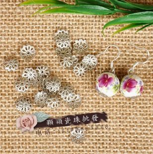  DIY饰品配件花托DIY手工材料耳托银白色项链托批发厂家直销
