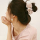 五皇冠特价！乐天<span class=H>韩国饰品</span>柔美珍珠花瓣发饰发圈3色K958
