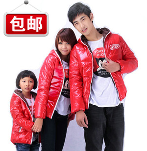  亲子装冬装款棉衣棉服羽绒服外套家庭装棉袄亲子装秋装全家装