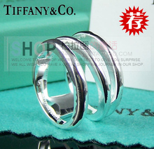 Tres anillos de plata 925 cajas de la joyería Tiffany regalo