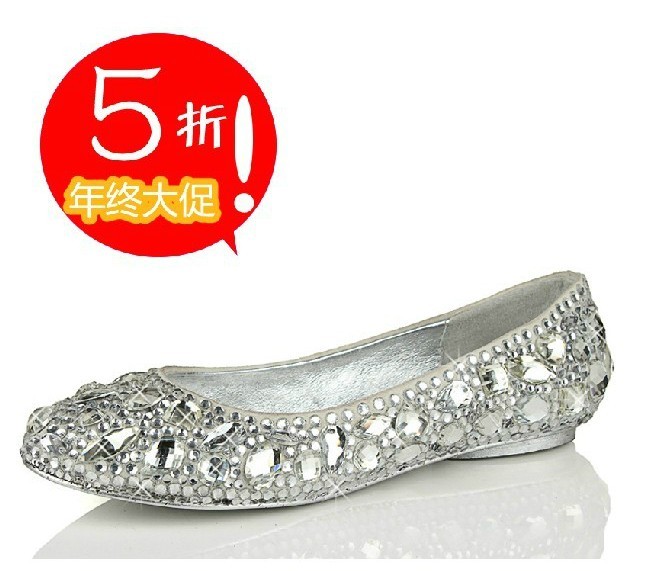 2013年新品真羊皮结婚季水晶钻婚鞋韩版平跟单鞋 低跟大牌平底真皮鞋女 2013年新品真羊皮结婚季水晶钻婚鞋韩版平跟单鞋 低跟大牌平底真皮鞋女
