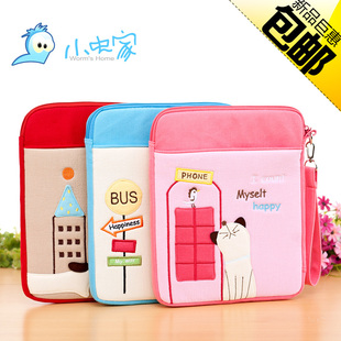  可爱卡通韩版纯棉布艺iPad保护壳包套/9.7寸平板电脑包/收纳包袋