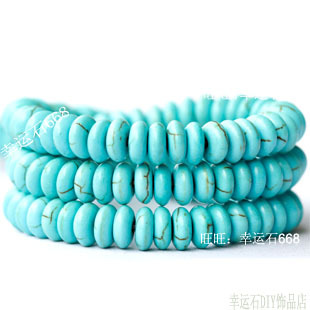  幸运石 DIY散珠批发绿松石隔片隔珠扣片6-14MM散珠串珠子