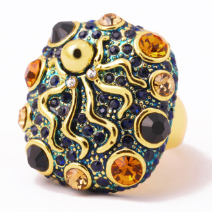  徐静蕾kaila 海洋保罗镶钻戒指女 时尚女指环 新年礼物创意情人节