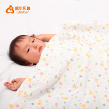 wellber水果乐园婴儿床品精梳棉纱布婴儿童被宝宝被子透气 夏