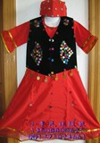 云南少数民族纱裙新疆女童装/儿童民族舞蹈演出服/新疆服装红色