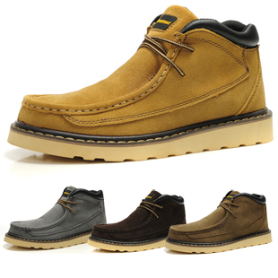 秋冬新品 时尚潮流男靴子登山工装靴牛仔户外短靴高帮靴铆钉军靴