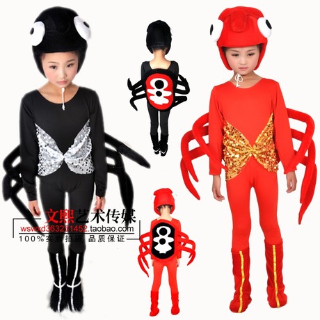 儿童蜘蛛动物表演服装.幼儿园小蜘蛛造型舞蹈