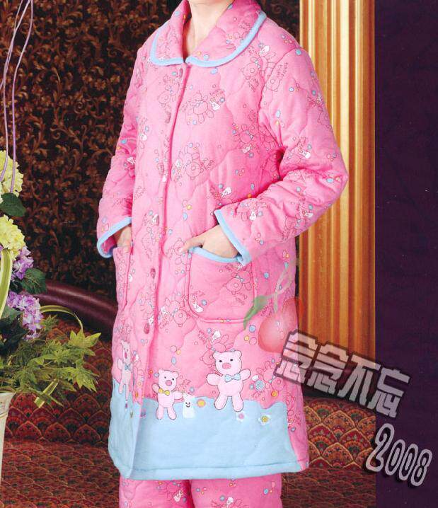 <em>冬季睡衣</em> 韩版<em>纯棉</em>加厚夹棉<em>睡衣</em>家居服<em>套装</em> 可