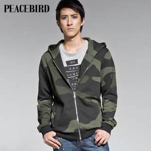  太平鸟男装秋装外套 新款卫衣男 韩版时尚迷彩正品潮81511356004