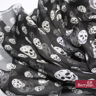 Berryear~ trends and explosive 100% silk skull scarf/silk of silkworm silk scarves silk scarves/shawls