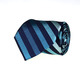 窄款7.5厘米学院系列三蓝色斜纹真丝领带