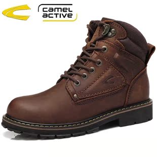  camelactive骆驼动感马丁靴保暖高帮皮鞋户外工装休闲男靴军靴子