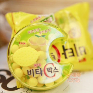  韩国进口糖果零食 乐天水果味维C糖 随身装 富含VC 补充维生素17g