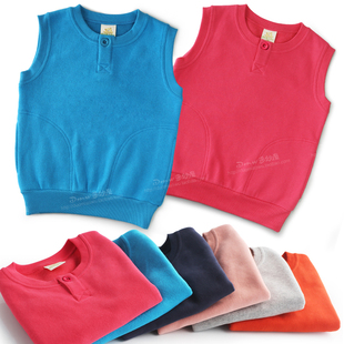  多妙屋春秋宝宝全棉坎肩加绒马甲季儿童保暖背心男童女童装