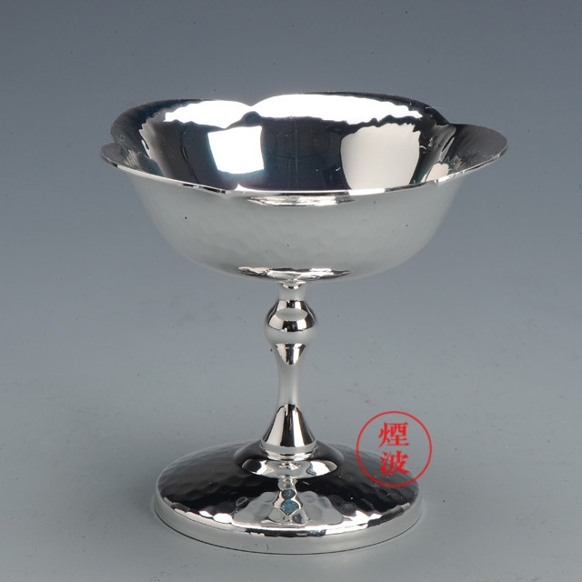 日本东京银器 早川器物 洋白银器 梅型小钵 餐具 银器 80-17