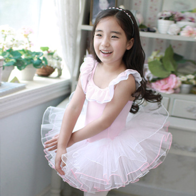 1505-2韩版儿童纯棉芭蕾舞蹈裙练功服演出服（裤裆开扣版）