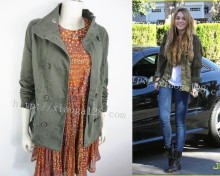 H&M正品免代购 <span class=H>hm</span>欧美军装风工装风衣vanessa hudgens miley常穿