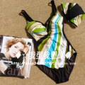 2011新款 高档聚拢钢托女式连体泳衣游泳衣可装胸垫 有加大码