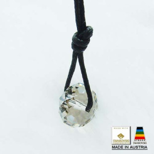 [正品]施华洛世奇元素系列运转轮珠水晶吊坠12mm-影子银