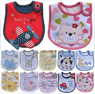Super cute three-layer waterproof bib baby saliva towel baby bib newborn