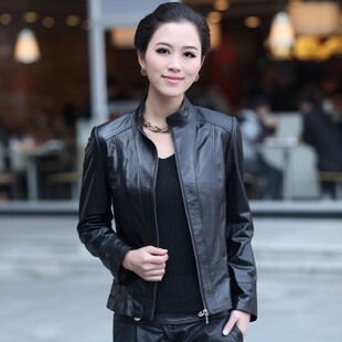  海宁皮衣 女 真皮 绵羊皮 短款 立领女士皮衣 夹克外套 特价清仓