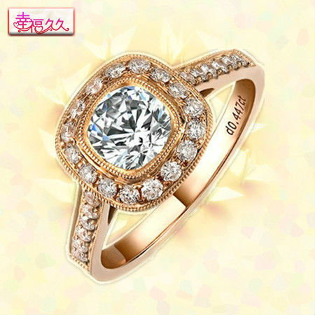 幸福久久结婚季18k玫瑰金南非钻石戒指结婚女戒1.24克拉钻戒正品包邮 幸福久久结婚季18k玫瑰金南非钻石戒指结婚女戒1.24克拉钻戒正品包邮