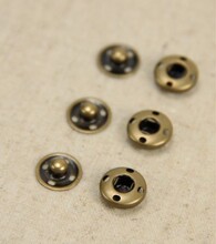 精工 古铜色 纯铜 手缝暗扣 直径1.0cm  2套