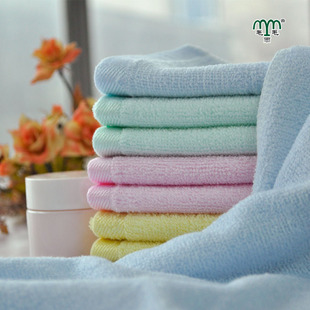  毛毛雨 竹纤维小毛巾童巾洁面巾 抗菌除螨宝宝中巾吸汗洗脸巾特价