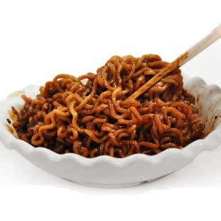  韩国进口食品 农心袋装黑色炸酱面干拌面 方便面泡面 韩剧必败