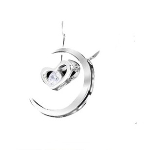  美霜MS925纯银情侣项链女款月亮代表我的心情人节送女友创意礼物