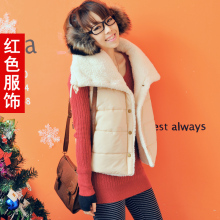 红色服饰 2012新款 女装秋冬装韩版羊羔毛加绒马甲外套3529⑦