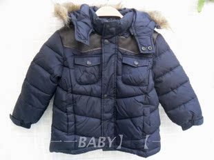  新款冬装男童加厚棉衣棉服 外贸原单儿童滑雪服外套连帽棉袄