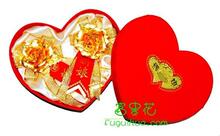 【飘带可任意取下】金玫瑰胸花 婚庆礼品结婚饰品新娘佩饰胸花