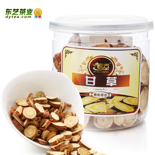  东艺花草茶 双金冠 精选甘草片 甘草茶 100克/罐 厂家直销 QS认证