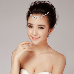  【花开008朵】眉黛。韩式闪钻花朵新娘结婚头饰发饰配饰品额饰