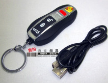 打火机 创意 精品个性品牌 保时捷钥匙 电子点烟器 防风 USB 充电