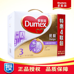  Dumex/多美滋 优阶 优阶3段4联包1600g 幼儿配方奶粉盒装 实惠装