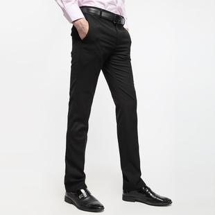  G2男士职业加厚弹性免烫韩版修身 G#302黑色竖纹西裤
